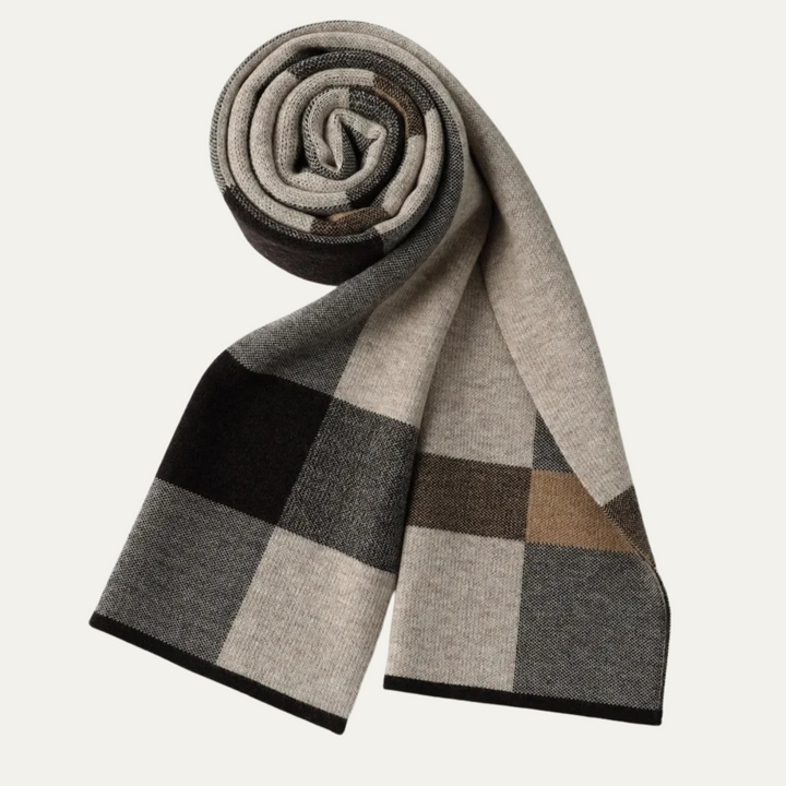 Men's Knit Plaid Scarf - photo 1