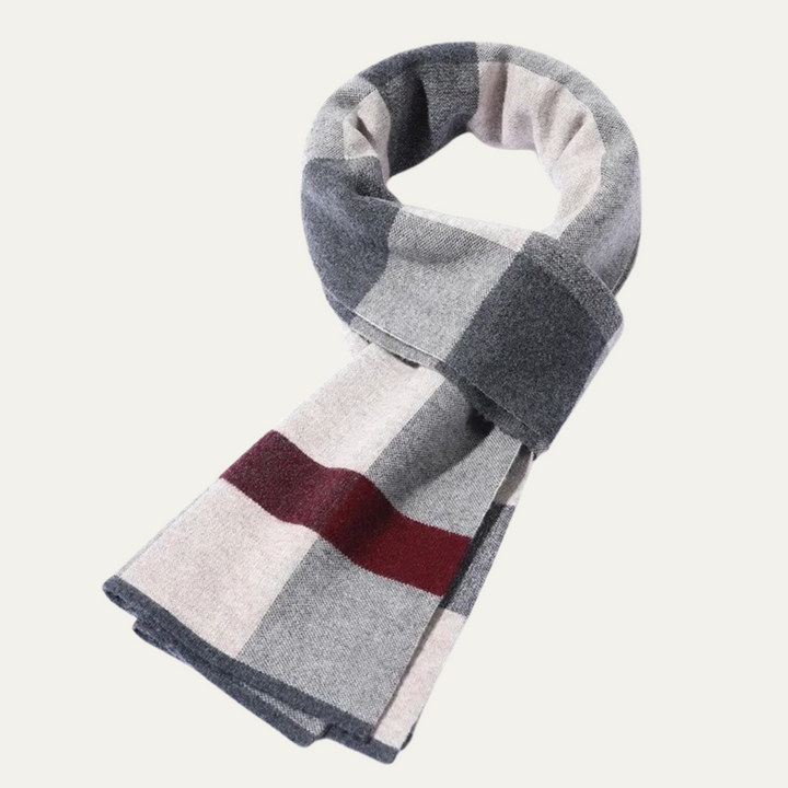 Men's Knit Plaid Scarf - photo 3