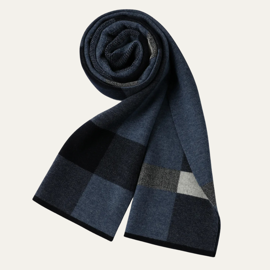 Men's Knit Plaid Scarf - photo 5