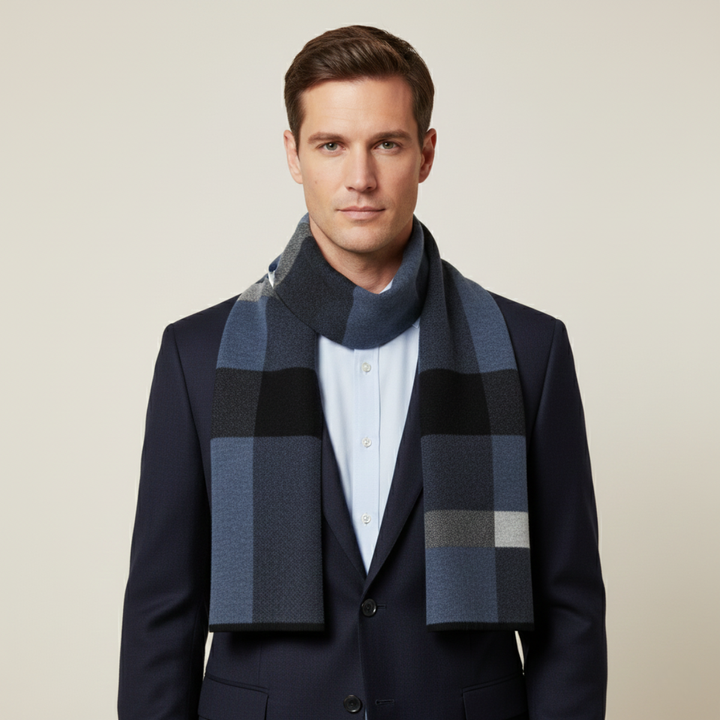Men's Knit Plaid Scarf - photo 6
