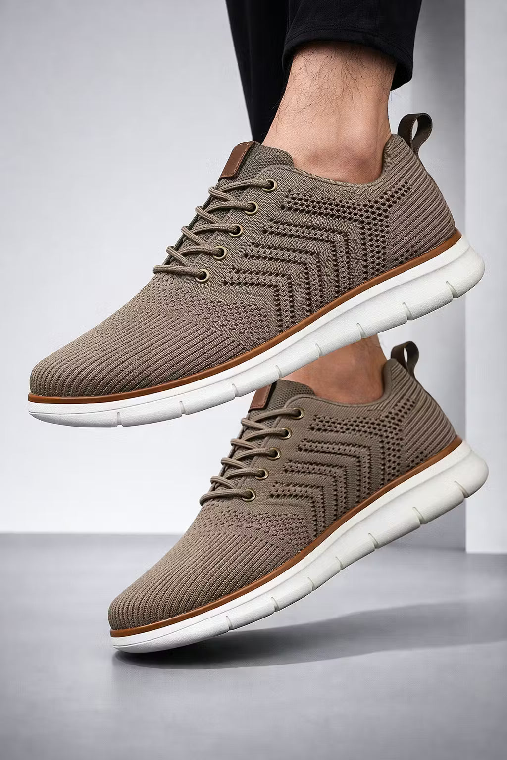 Men's Knit Sneakers Lace-up - photo 11