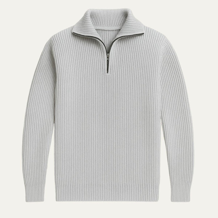 Men's Knitted Quarter Zip Sweater - photo 1