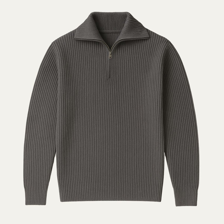 Men's Knitted Quarter Zip Sweater - photo 10