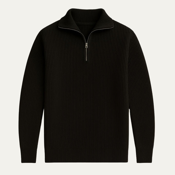 Men's Knitted Quarter Zip Sweater - photo 11
