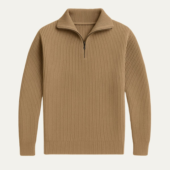 Men's Knitted Quarter Zip Sweater - photo 12