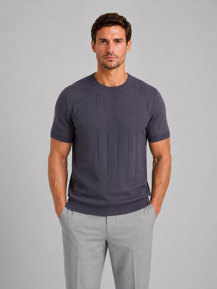 Men's Knitted Short Sleeve T-Shirt - photo 1
