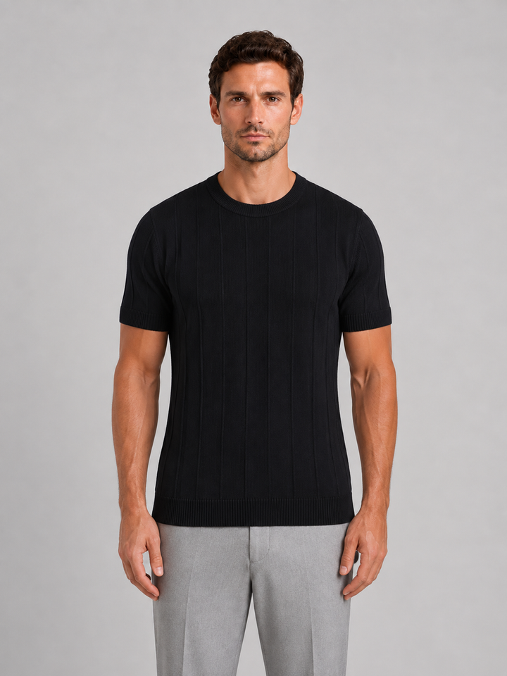 Men's Knitted Short Sleeve T-Shirt - photo 2