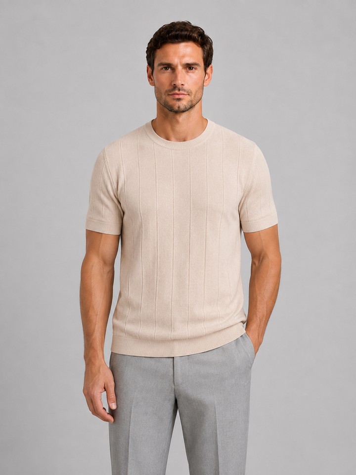 Men's Knitted Short Sleeve T-Shirt - photo 3
