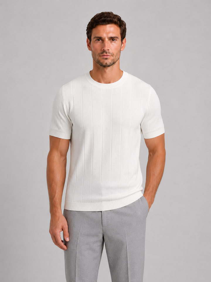 Men's Knitted Short Sleeve T-Shirt - photo 4