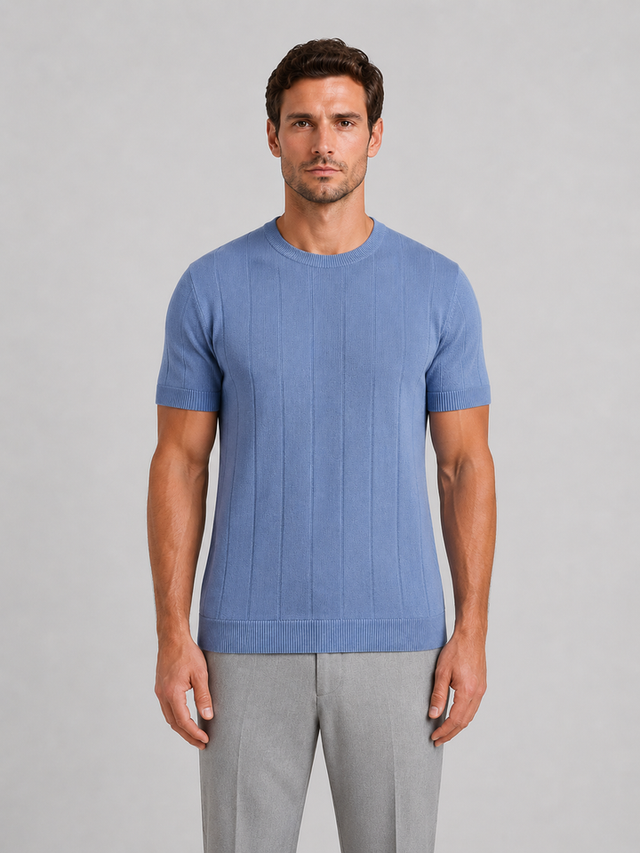Men's Knitted Short Sleeve T-Shirt - photo 5
