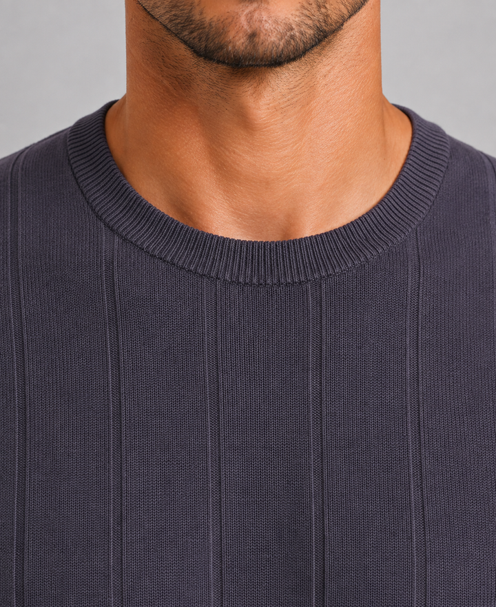 Men's Knitted Short Sleeve T-Shirt - photo 8