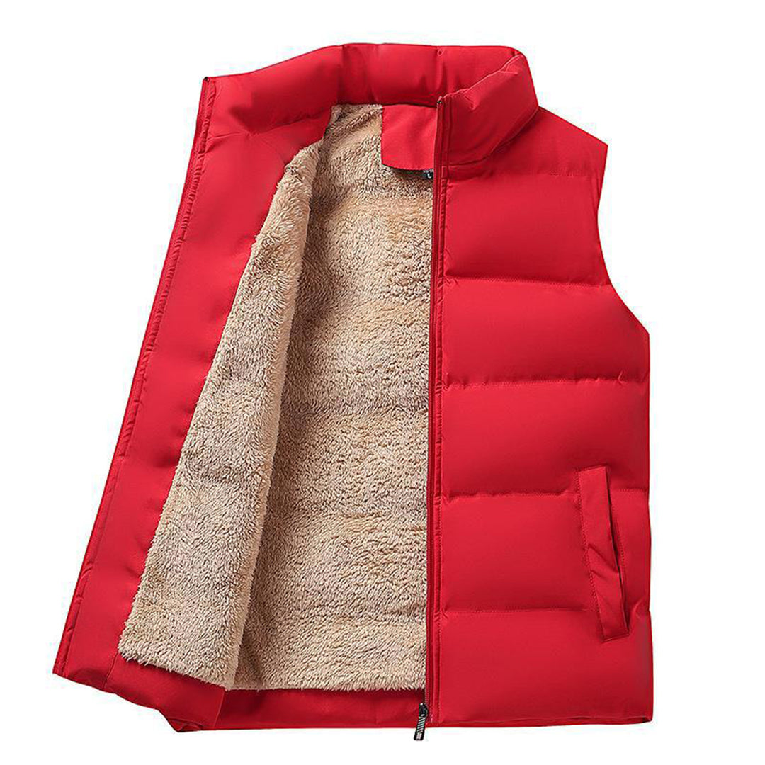 Men's Fleece-Lined Quilted Gilet with Zip Front - photo 3