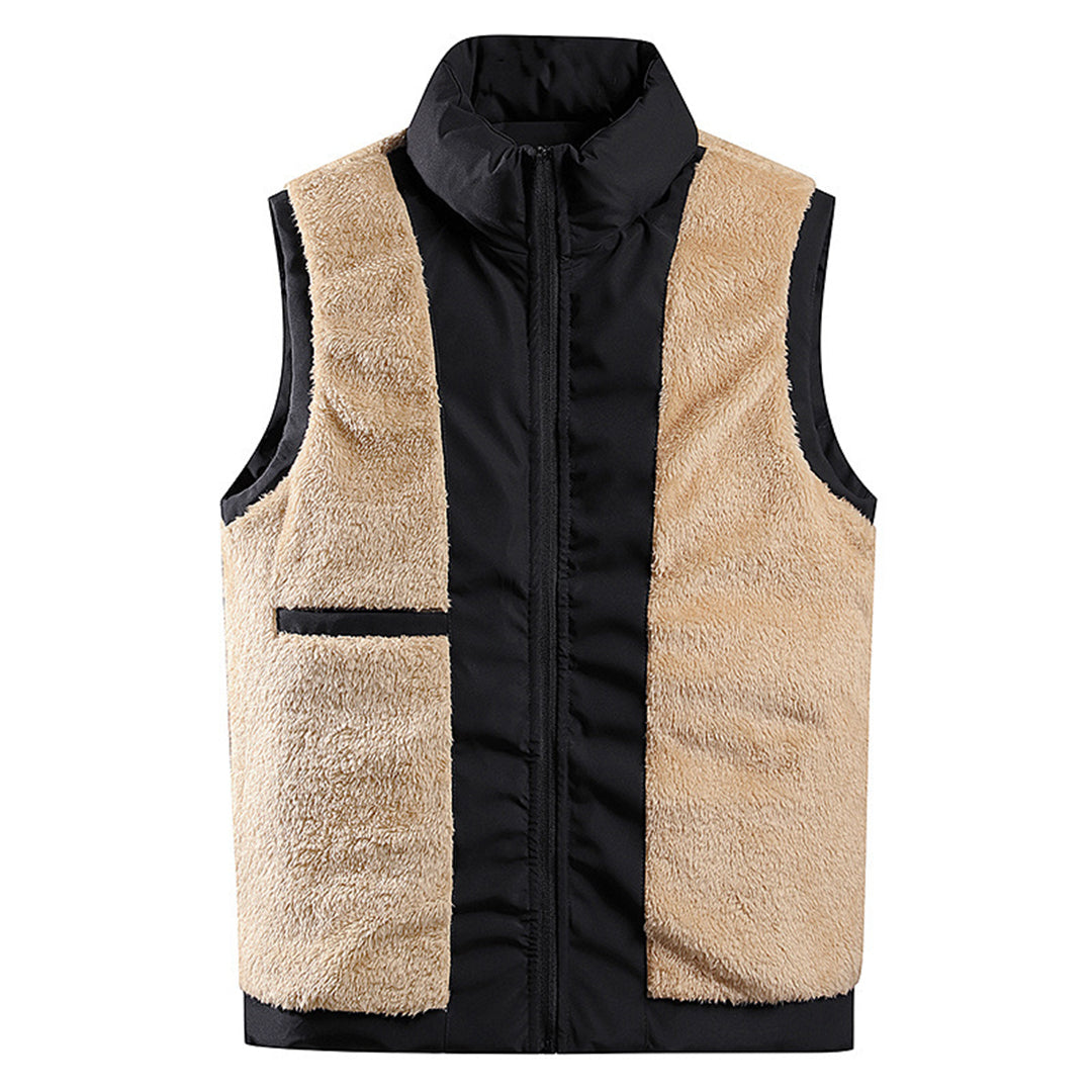 Men's Fleece-Lined Quilted Gilet with Zip Front - photo 4