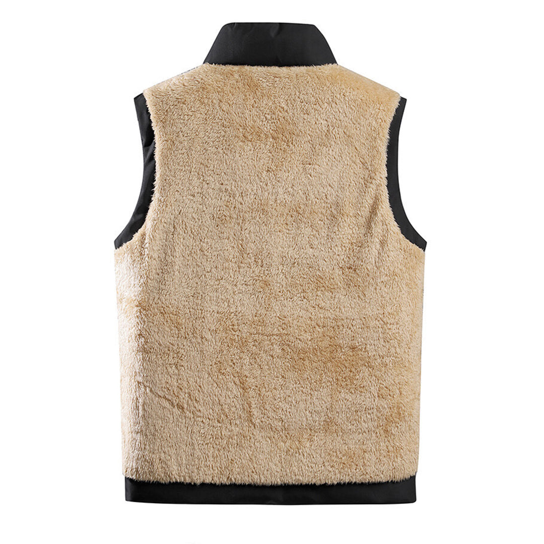Men's Fleece-Lined Quilted Gilet with Zip Front - photo 7