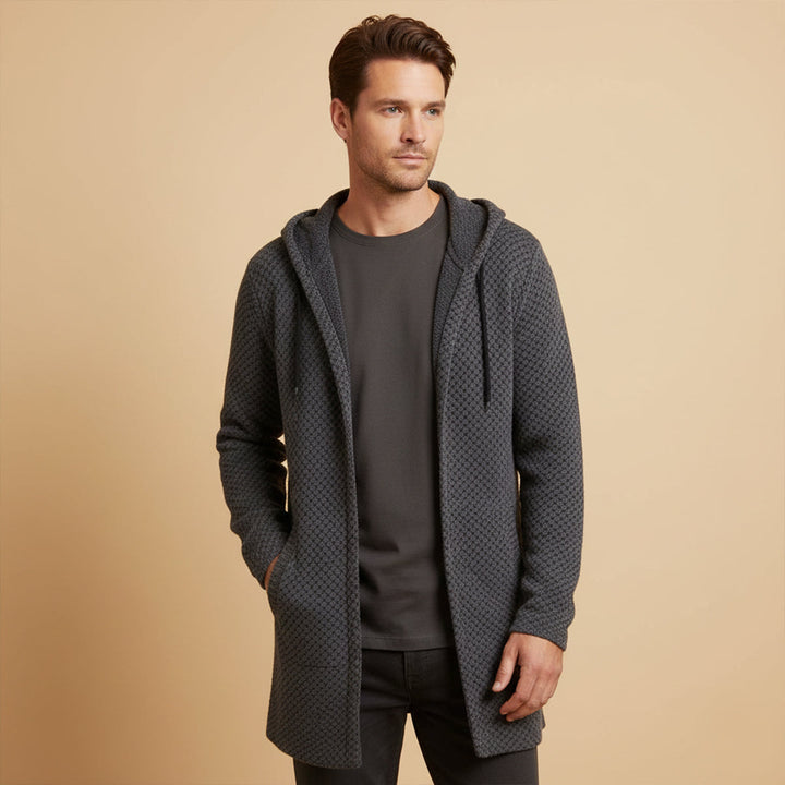 Men's Longline Hooded Knit Cardigan - photo 10