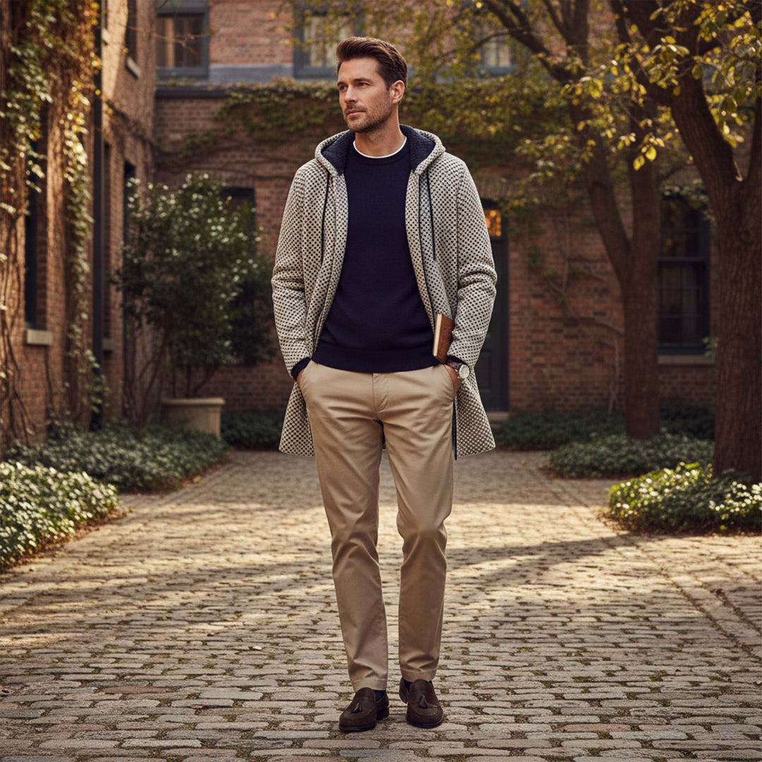 Men's Longline Hooded Knit Cardigan - photo 11