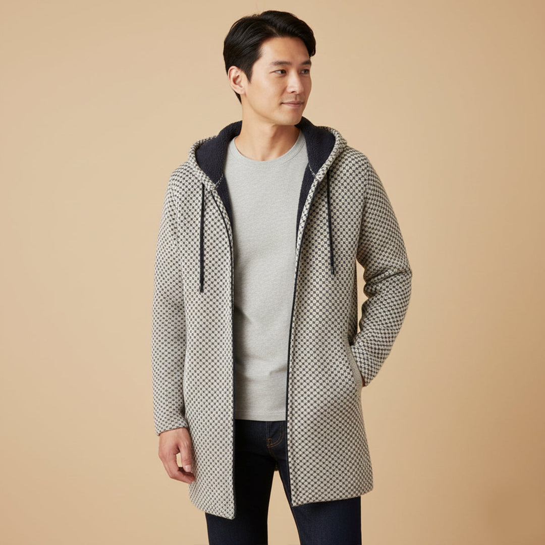 Men's Longline Hooded Knit Cardigan - photo 2