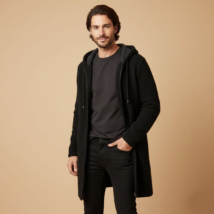 Men's Longline Hooded Knit Cardigan - photo 8