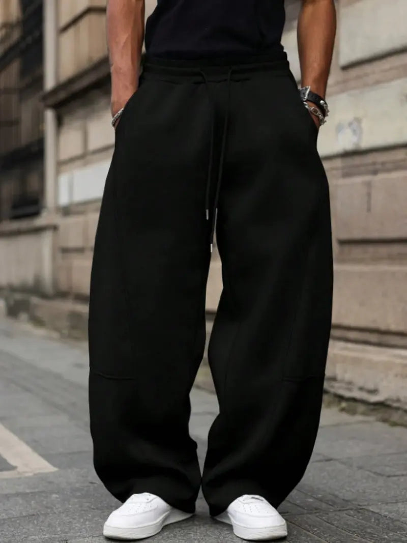 Men's Loose Fit Jogger Trousers with Drawstring Waist - photo 2