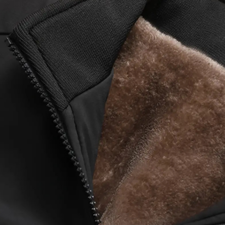 Men's Plush-Lined Winter Jacket with Stand Collar - photo 4
