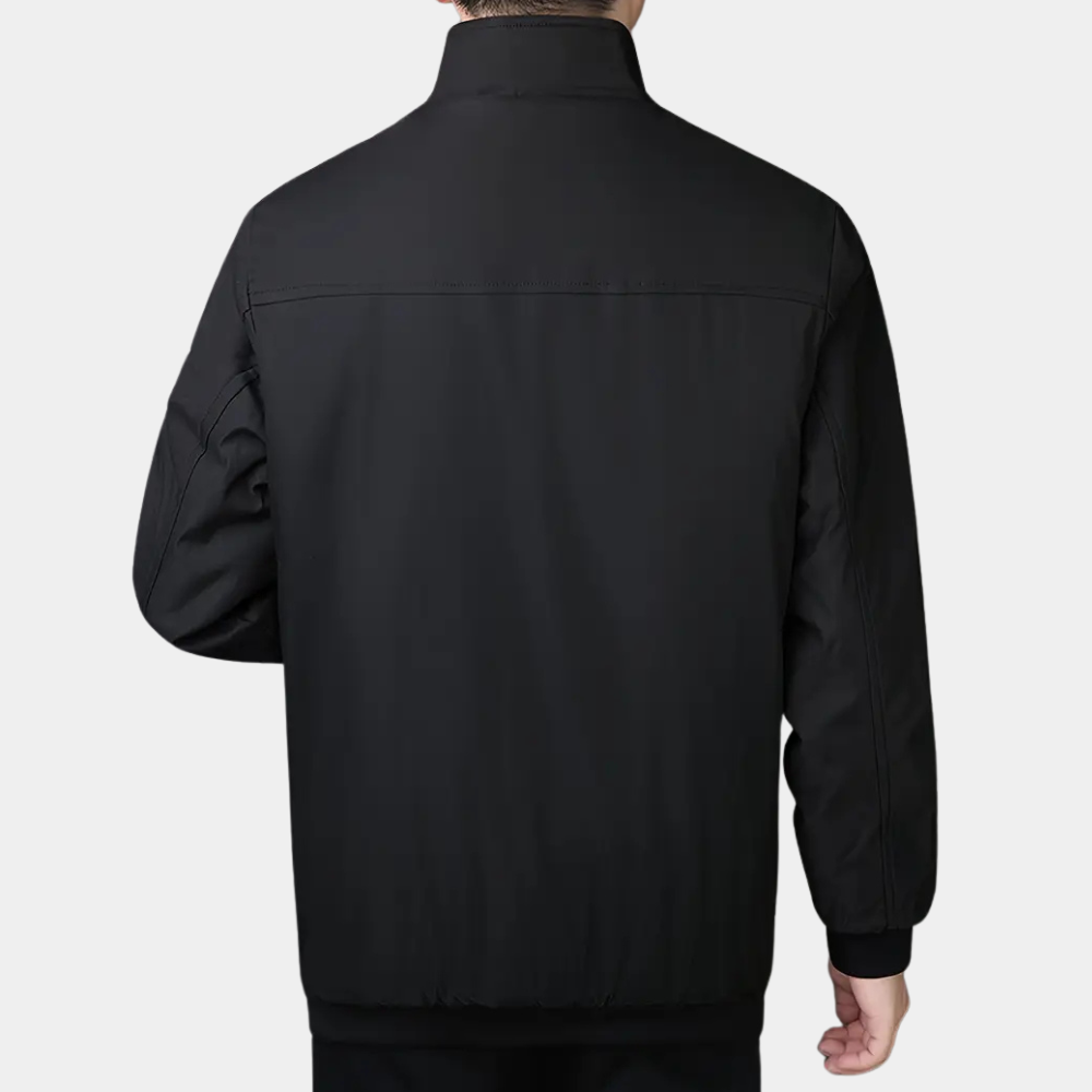 Men's Plush-Lined Winter Jacket with Stand Collar - photo 5