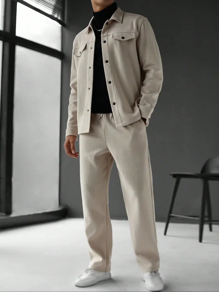 Men's Relaxed Button-Front Two-Piece Set - photo 1
