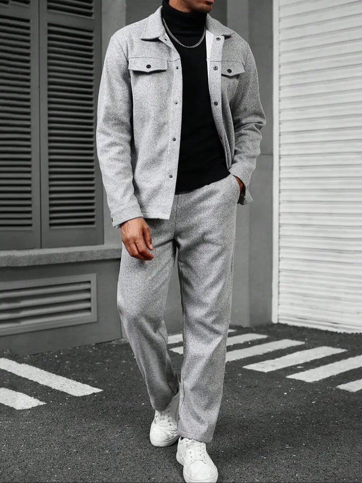 Men's Relaxed Button-Front Two-Piece Set - photo 3