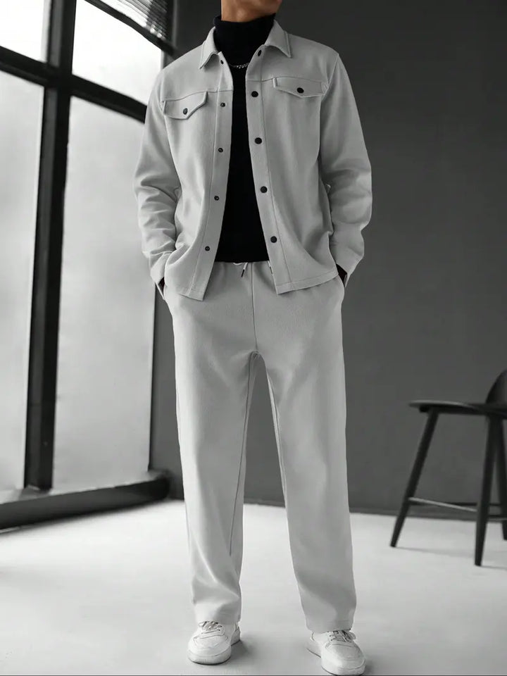 Men's Relaxed Button-Front Two-Piece Set - photo 4