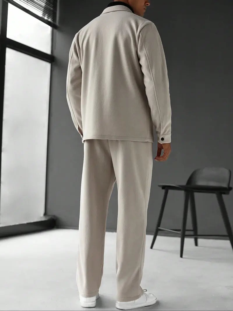 Men's Relaxed Button-Front Two-Piece Set - photo 5