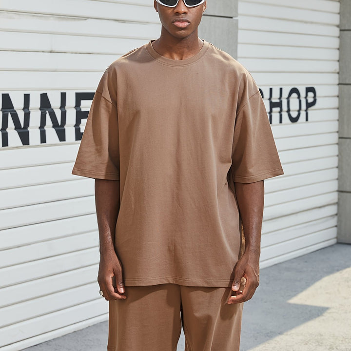 Men's Oversized T-Shirt and Shorts Two-Piece Set - photo 11