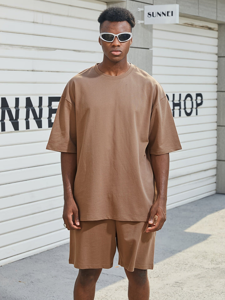 Men's Oversized T-Shirt and Shorts Two-Piece Set - photo 2