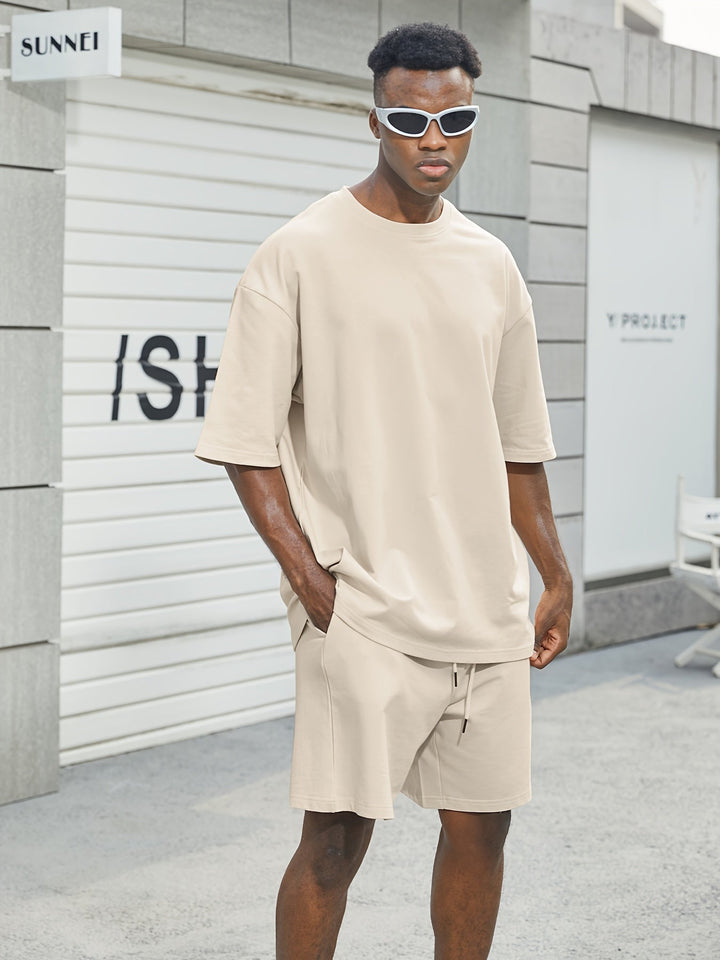Men's Oversized T-Shirt and Shorts Two-Piece Set - photo 5