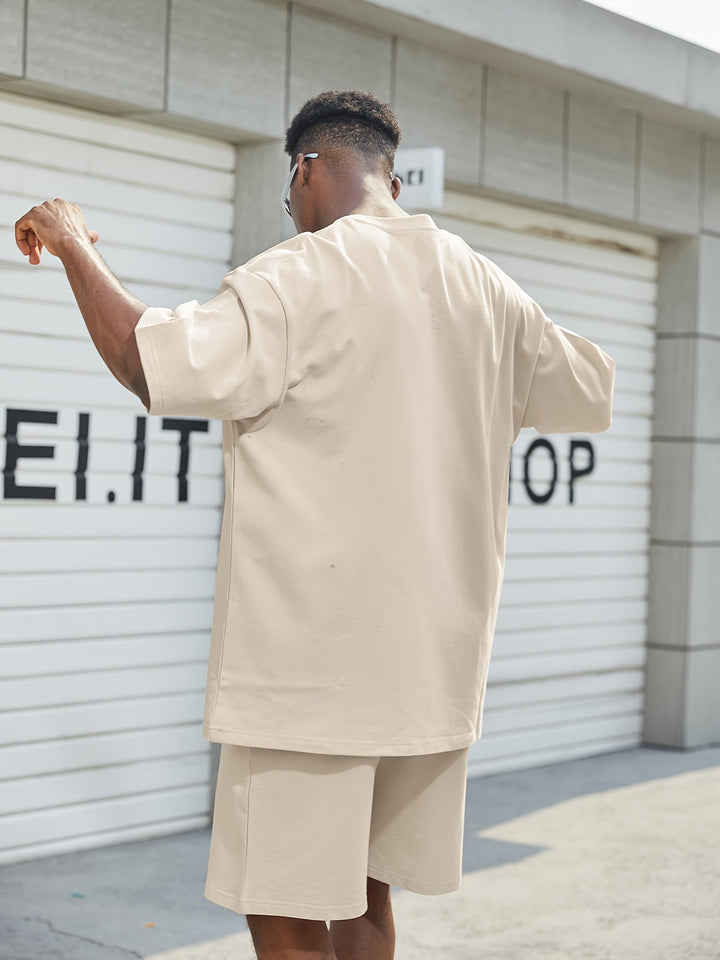 Men's Oversized T-Shirt and Shorts Two-Piece Set - photo 7