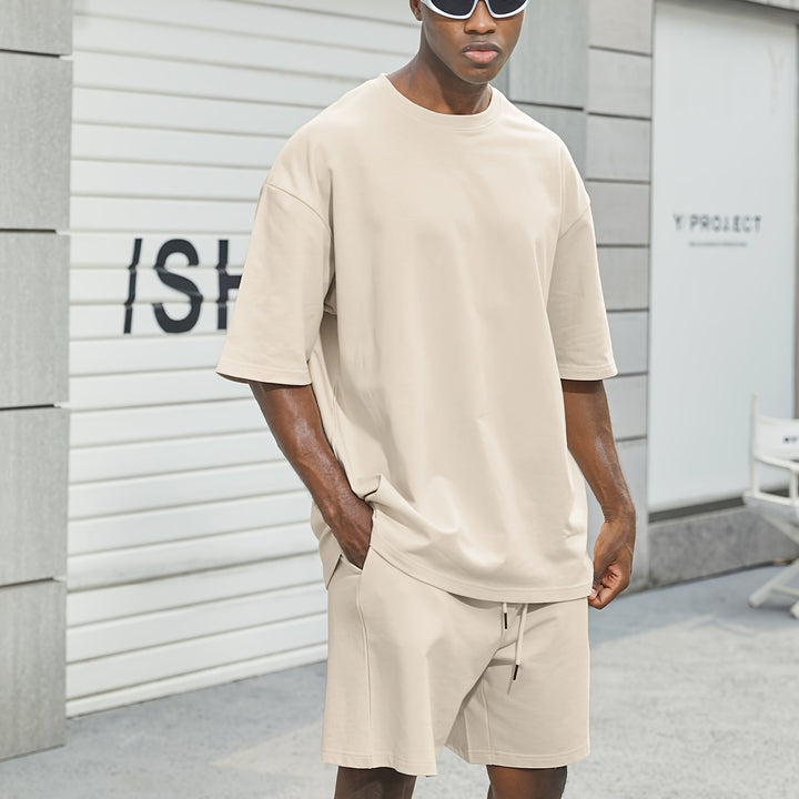 Men's Oversized T-Shirt and Shorts Two-Piece Set - photo 8