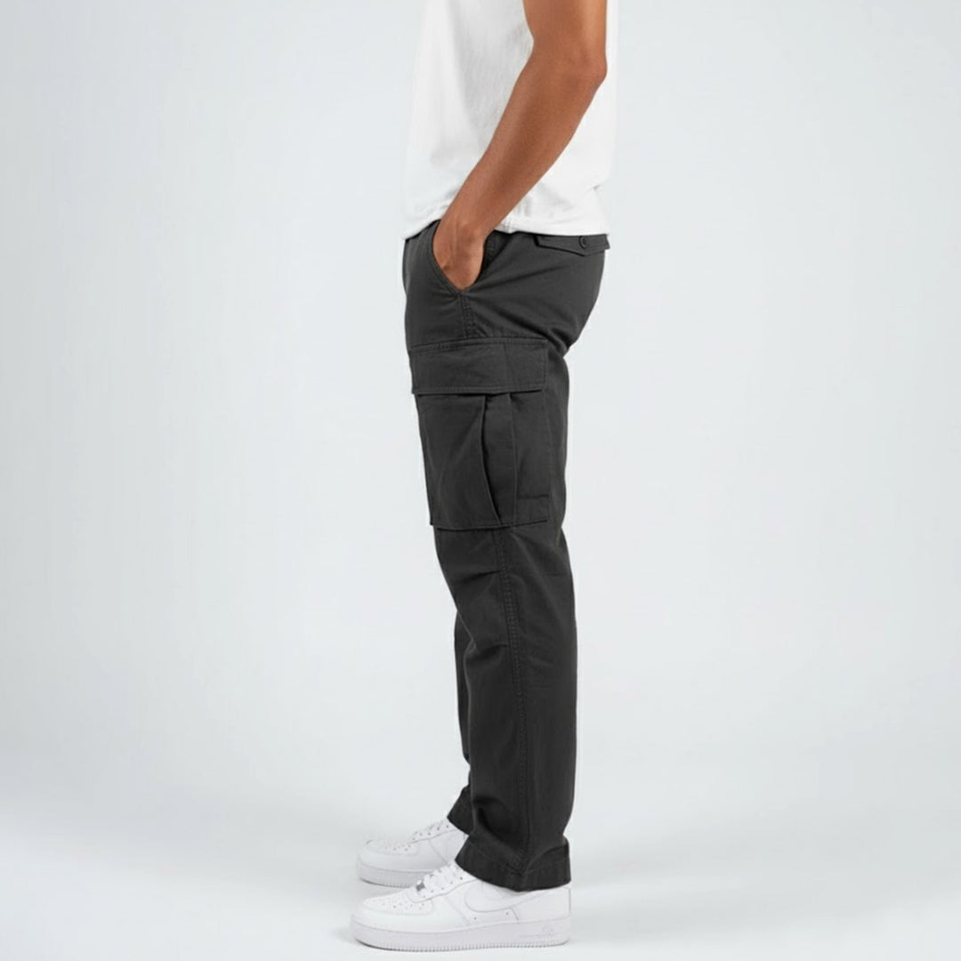 Men's Relaxed Fit Multi-pocket Streetwear Cargo Pants - photo 1