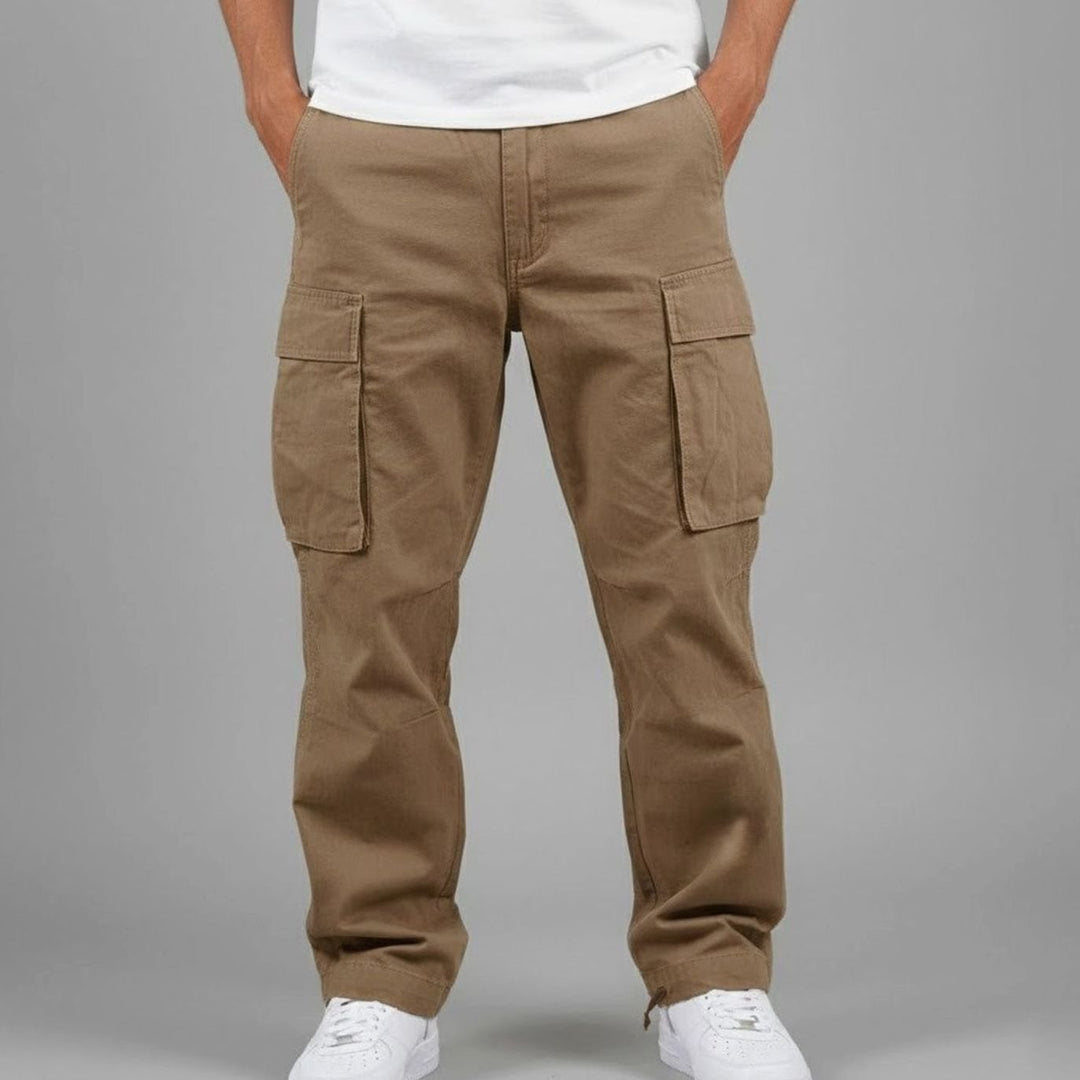 Men's Relaxed Fit Multi-pocket Streetwear Cargo Pants - photo 2