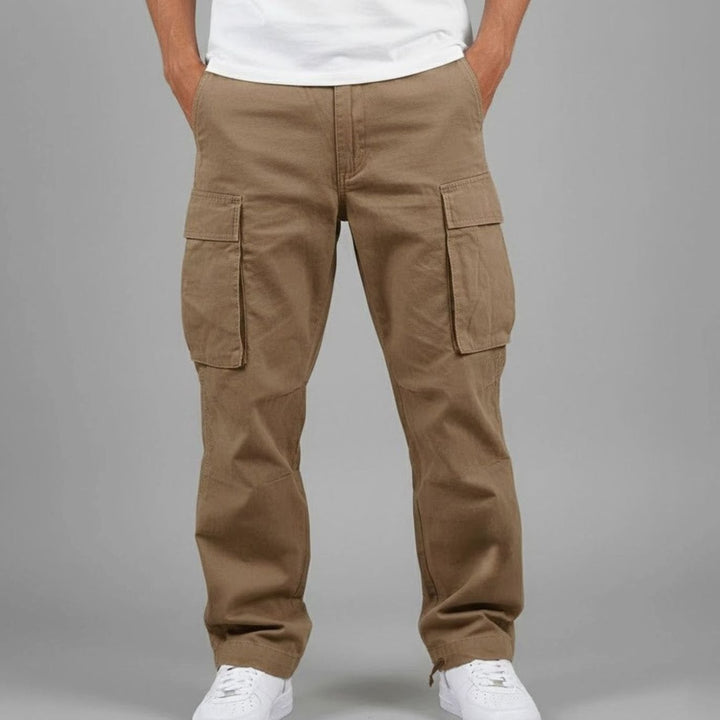 Men's Relaxed Fit Multi-pocket Streetwear Cargo Pants - photo 2