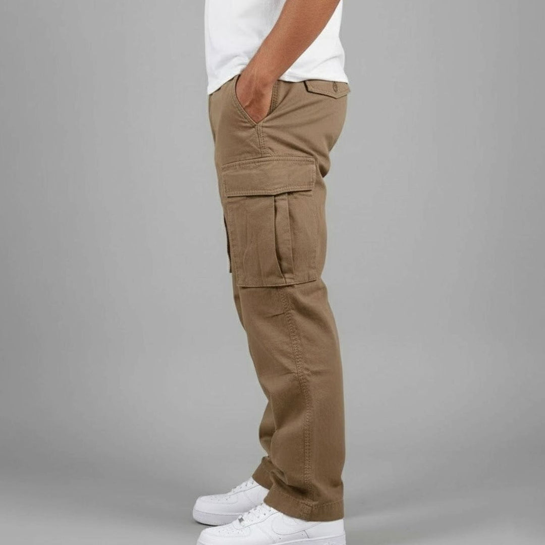 Men's Relaxed Fit Multi-pocket Streetwear Cargo Pants - photo 3