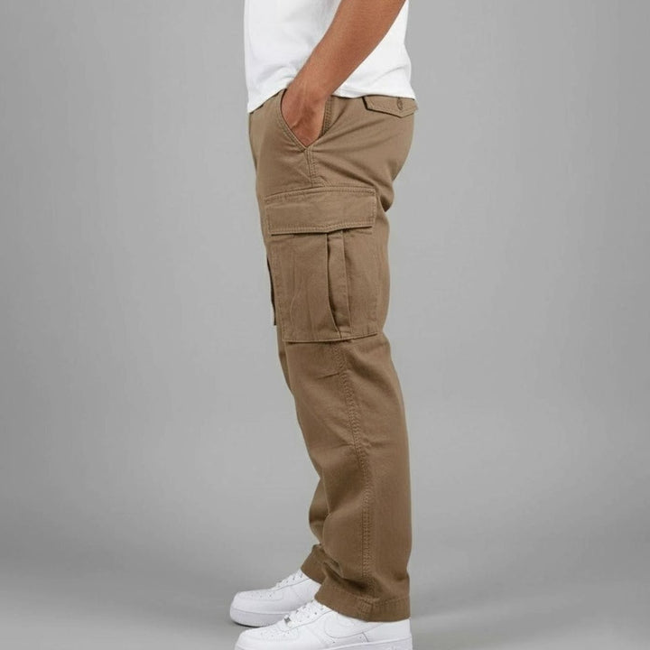 Men's Relaxed Fit Multi-pocket Streetwear Cargo Pants - photo 3