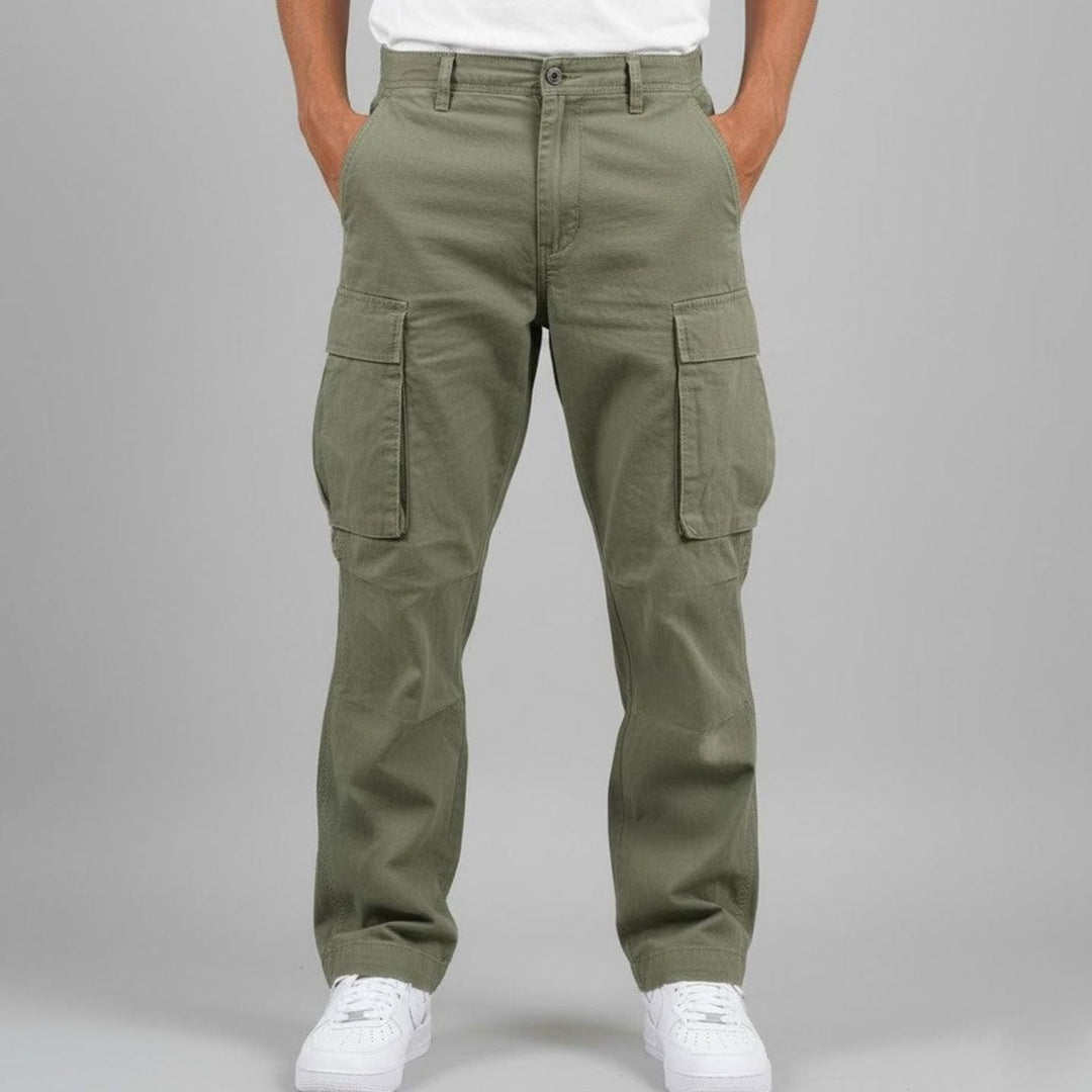 Men's Relaxed Fit Multi-pocket Streetwear Cargo Pants - photo 5
