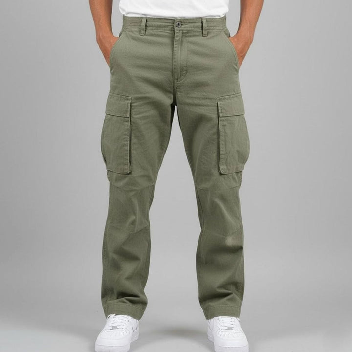 Men's Relaxed Fit Multi-pocket Streetwear Cargo Pants - photo 5