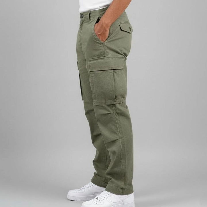 Men's Relaxed Fit Multi-pocket Streetwear Cargo Pants - photo 6