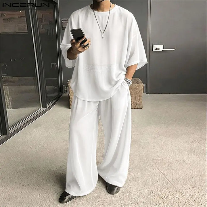 Men's Relaxed Short Sleeve Two-Piece Set - photo 4