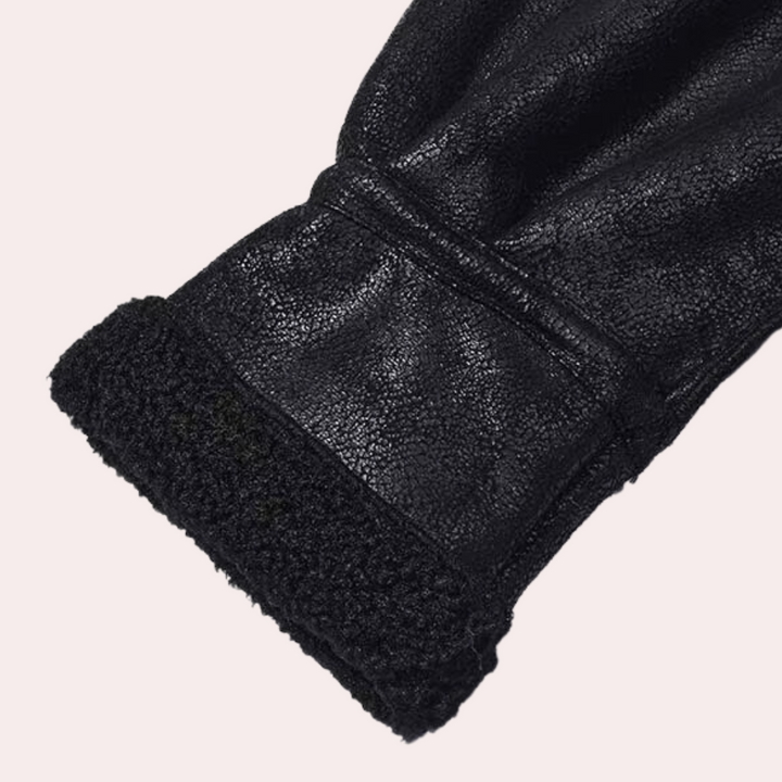 Men's Shearling-Collar Aviator Jacket - photo 4