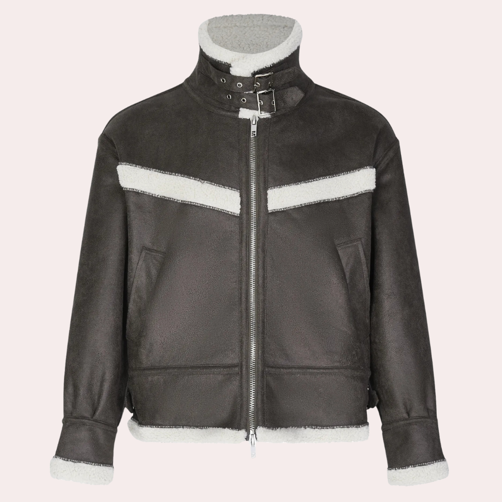 Men's Shearling-Collar Aviator Jacket - photo 7