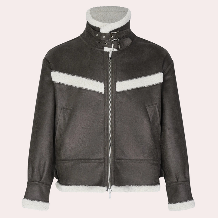 Men's Shearling-Collar Aviator Jacket - photo 7