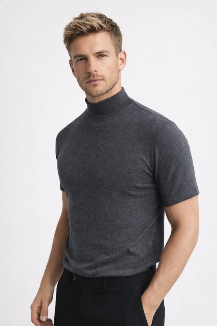 Men's Slim-Fit Collared T-Shirt - photo 1