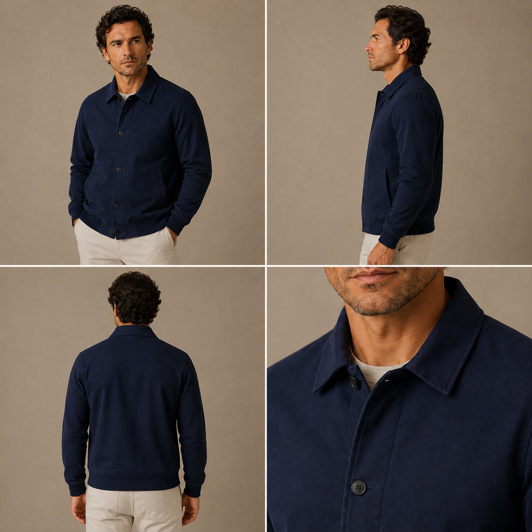 Men's Slim Fit Lightweight Casual Zip Jacket - photo 5