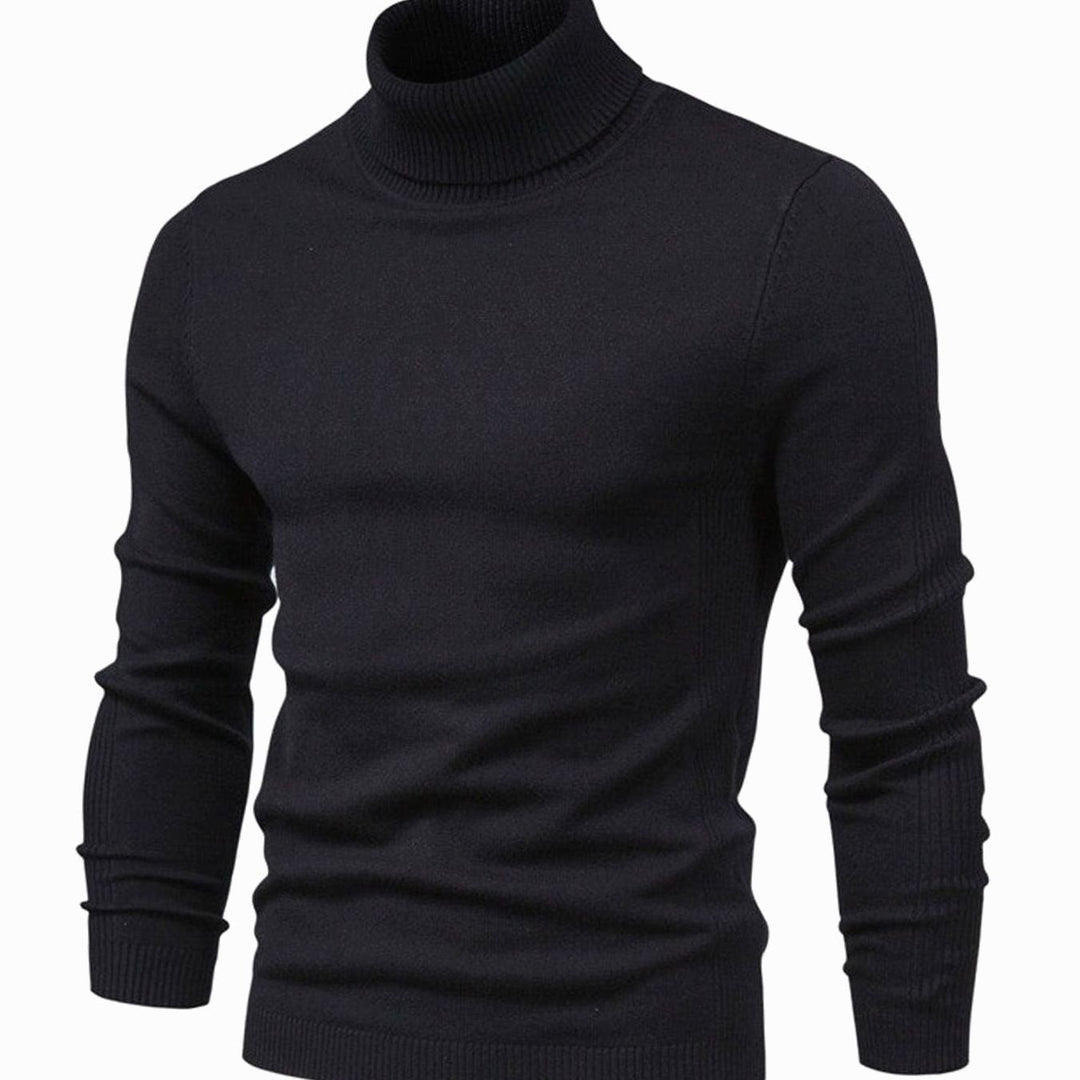 Men's Slim-fit Turtleneck Knit Sweater - photo 2