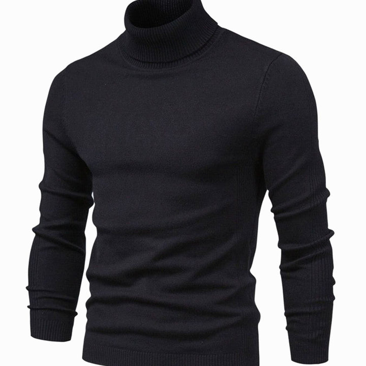 Men's Slim-fit Turtleneck Knit Sweater - photo 2